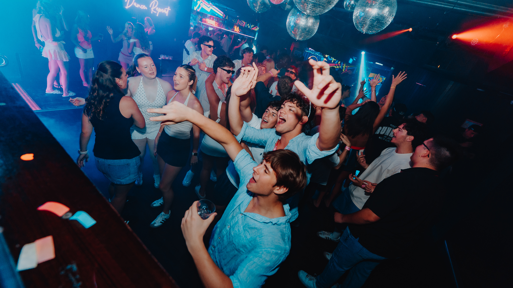 Dancefloor crowd at Retros Surfers Paradise