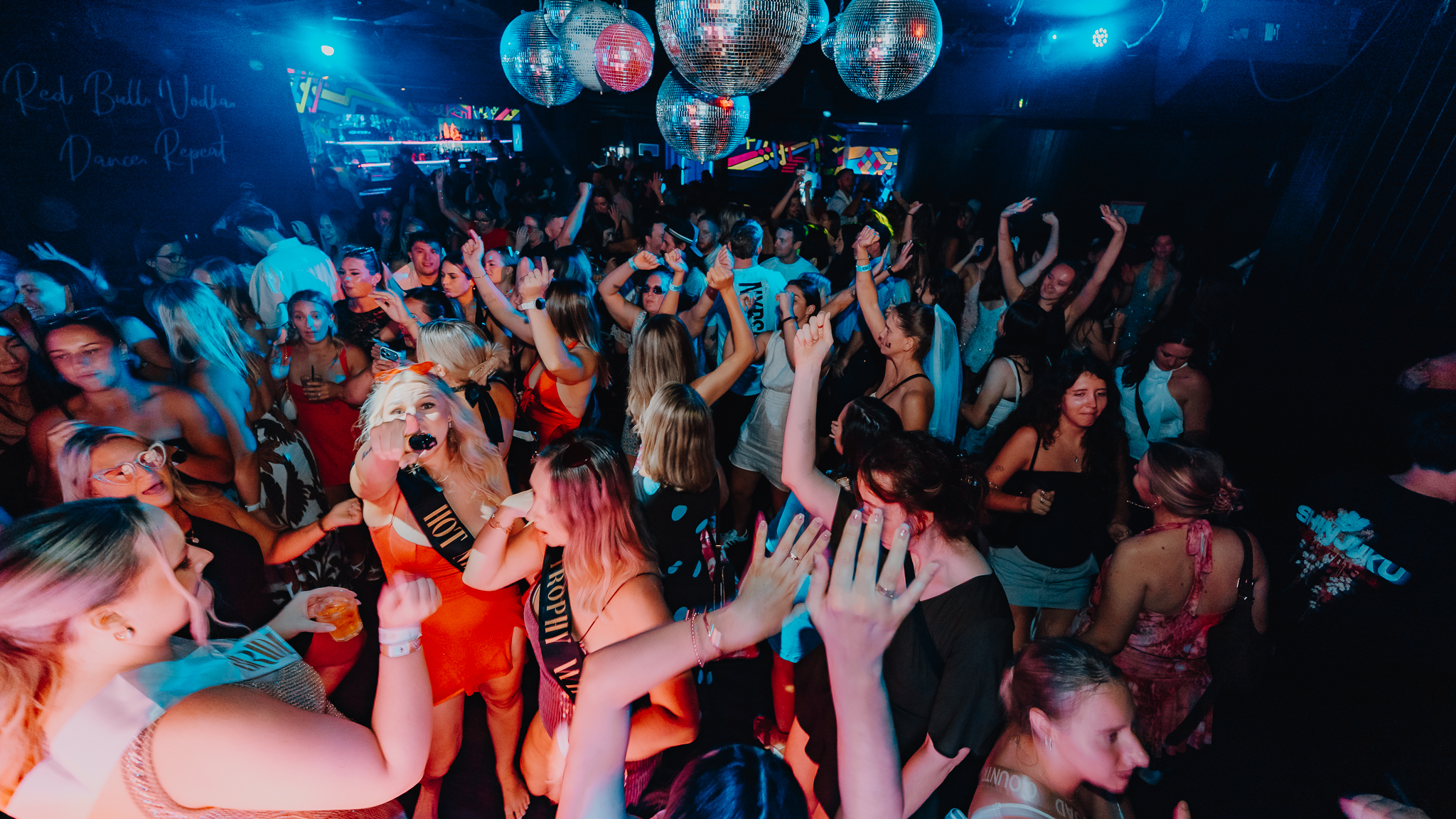 Crowd at themed night, Retros Surfers Paradise