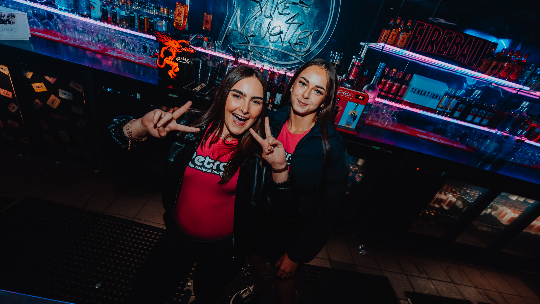 Retros venue staff at the bar, Gold Coast